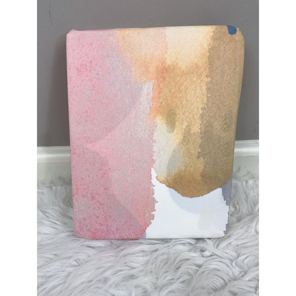 Pottery Barn Modern Baby Organic Lexi Crib Fitted Sheet Abstract NEW Pink Multi